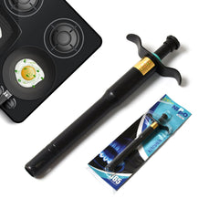 Stainless Steel Black Gas Lighter for Gas Stove, Long Lasting (1 Pc)
