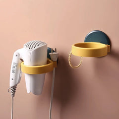 Wall Mount Hair Dryer Holder with Suction Cup, Salon / Home Use Dryer Stand Rack (1 Pc)