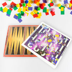13 in 1 Family Board Game Chess, Space Venture, Steeplechase Set for Kids