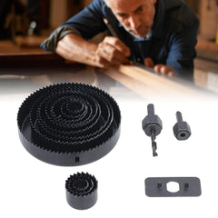Drill Hole Cutter, Carbon Steel High Accuracy Incisive Hole Saw for Cutting PCV (18 Pcs Set)