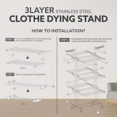 Smart Nest Multi-Tier Dryer with Casters