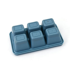 6 Grid Silicone Ice Tray Used In All Kinds Of Places Like Household Kitchens (1 Pc)