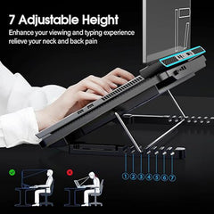 Laptop Cooler Cooling Pad with 2 Quiet Led Fans, Stand for Gaming Laptop