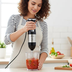 Stainless Steel Handheld Emulsion Blender With Four-blade Blade (300W / 1 Pc)