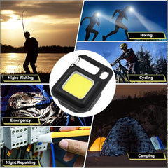 LED Battery Operated Keychain Flashlight with Folding Bracket (1 Pc)