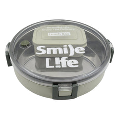 Miracle Stainless Steel Round Lunch Box (450 ML + 250 ML Approx)