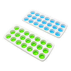 21 Cavity Up Ice Cube Trays-Easy Release Food Grade (2 Pc Set)