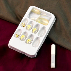 Sparkling Floral Press-On Nail Tips