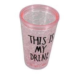 Plastic Creative Cold Drink Cup, Double Wall Plastic Drinking Sport Bottle