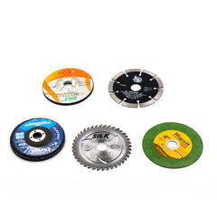Versatile grinding wheel set, 5 pieces, for various materials.