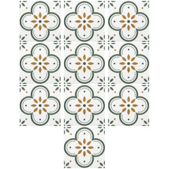 Peel & Stick 8×8 Inch Floor Tiles for Kitchen & Bathroom (10 Pc Set)