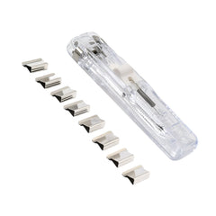 Portable Paper Clamp With 8 Pcs Clip Dispenser Handheld Paper Fast Clam (1 Set)
