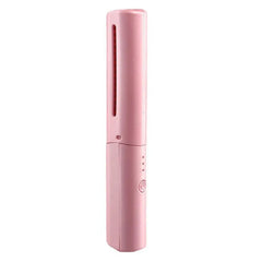 Rechargeable Mini Hair Straightener, Three Temperature Adjustments Flat Iron Comb (1 Pc)