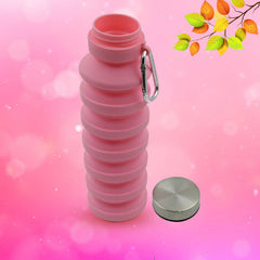 Foldable Silicone Leak Proof Sports Travel Water Bottle for Gym Hiking 1 Pc 24 cm