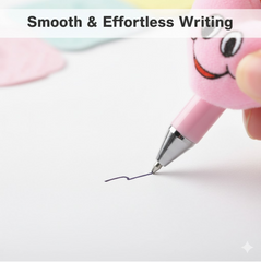 Cute Cartoon Shape & Heart Design Facy Writting Pen Attached Rattle | Ball Pen Smooth Writing For Wedding , Events & Multiuse Pen Best Pen l Use for Kids (12 Pcs Set Mix Design & Color)