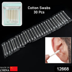 Double Head Cotton Ear and Nose Cleaning Disposable Sticks for Beauty 30 Pc Set