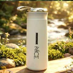 Premium White Glass Water Bottle (1 Pc ,400 ML)