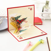 3D -Up Greeting Card (1 Pc): Birthday, Love, Christmas