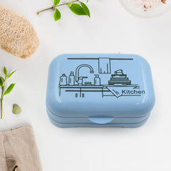 Soap Dish with Drain Soap Holder, Soap Saver Soap Tray (1 Pc)