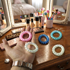 flexible coil hair scrunchies