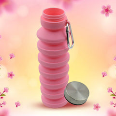 Foldable Silicone Leak Proof Sports Travel Water Bottle for Gym Hiking 1 Pc 24 cm