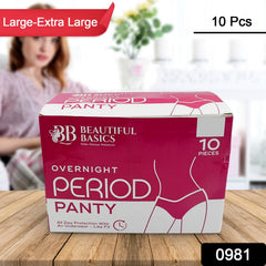Women’s Emergency Travel Kit with Seamless Underwear Pantyliner 10 Pcs