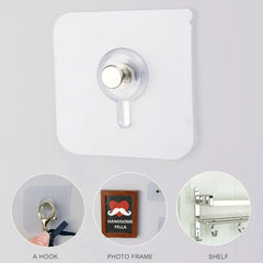 transparent stick on wall hooks for home organization