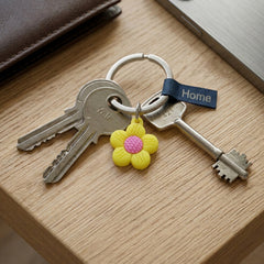 Cute Flower Shape Bag Charm Keychain Set (10 Pc Set)