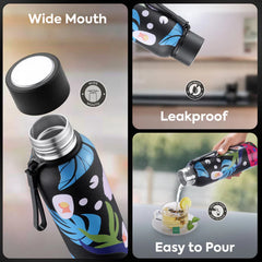 stylish printed steel bottle