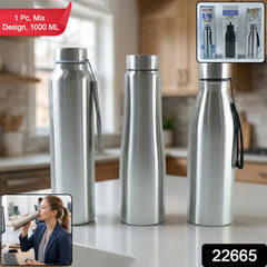 Premium Stainless Steel Water Bottle 1000 ML (1 Pc, 1000ML Approx Mix Design)