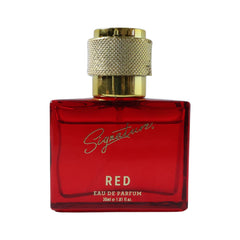 luxury red scent perfume bottle view