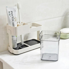 bathroom countertop toothbrush stand