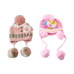 soft woolen kids hat for cold weather protection
