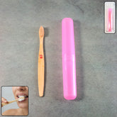 2-in-1 Soft Toothbrush & Tongue Cleaner for All Ages (1 Pc, With Cover)
