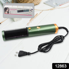 Hair Straightener Comb, Anti Scald Hot Comb Negative Ion Hair Straightener Brush Straightener 3 Gear Constant Temperature for Quick and Professional Hair Salon at Home (1200w), Hair accessories