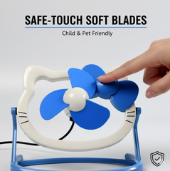 USB Mini Fan: Cute, Quiet & Portable Desk Buddy (Battery Not Included)