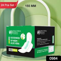 Sanitary Pantyliners with Neem & Aloe Vera – Ultra Thin (24 Pcs)