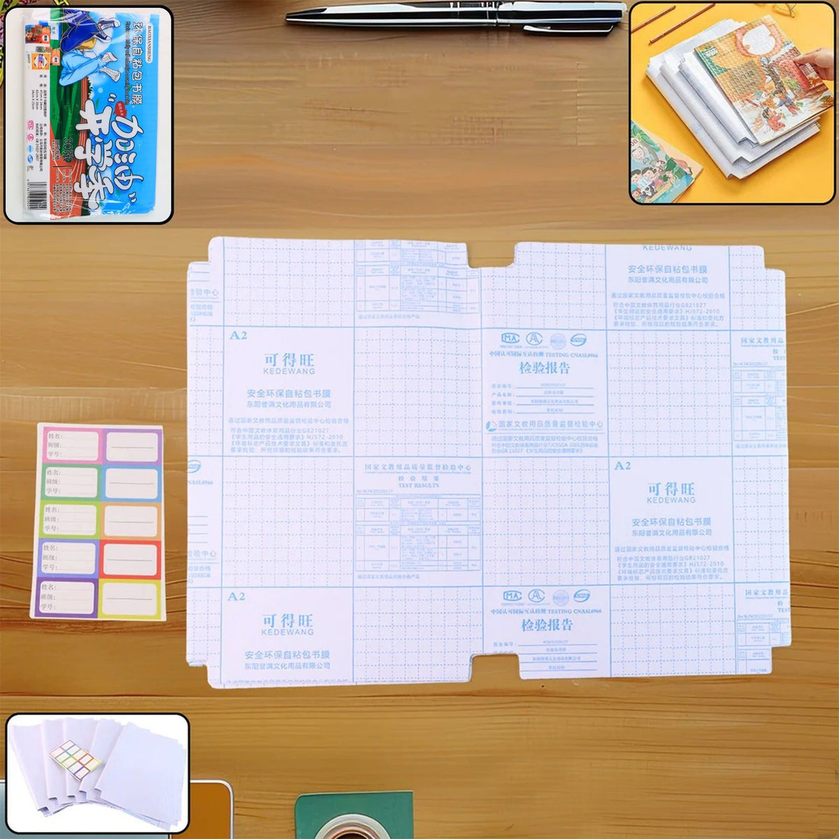 Clear Premium Adhesive Book Covering Sheets
