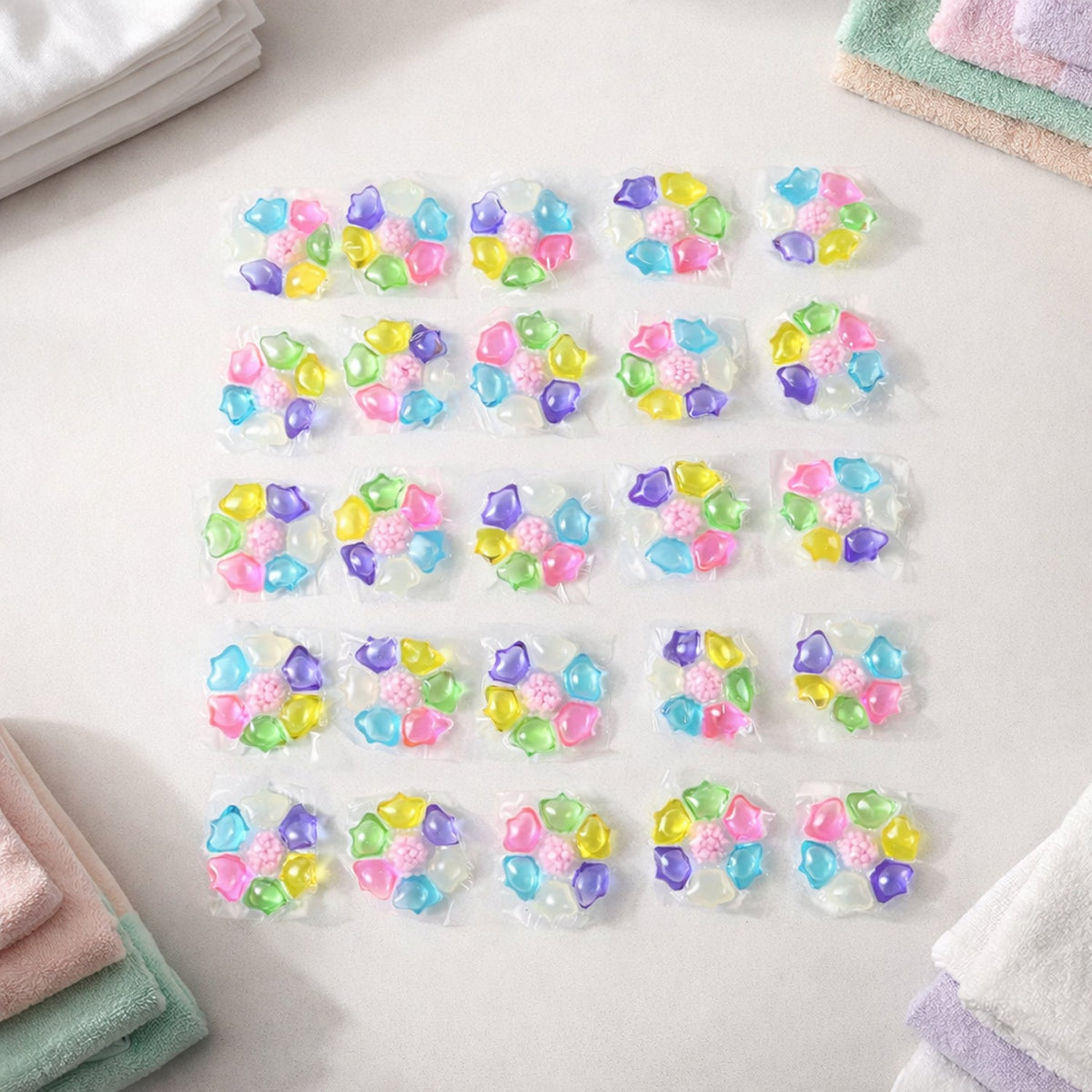 colorful detergent pods