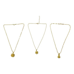 Decorative floral gold necklace