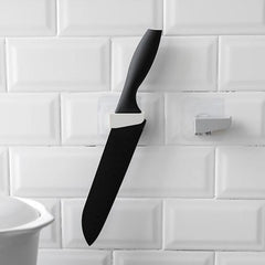 Punch-Free Wall Hanging Knife Holder – Kitchen Storage Rack (1 Pc)