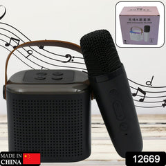 Wireless Speaker Microphone Set with RGB Light – Portable Karaoke
